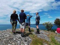 Admiring the view from on top of Split rock