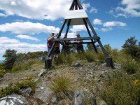 Enjoying the view from the top of Mopanui. (Ken pic and caption)