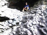 Neil in Cave. (Helen pic and caption.)