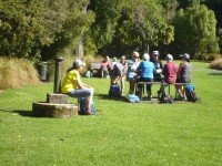 Morning tea at Woodhaugh. (Bruce pic and caption)