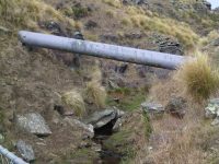 Pipeline and some nice rocks. (Helen pic and caption.)